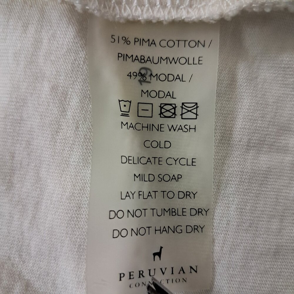 Peruvian Connection Knit Button Front Top Ivory - image 6